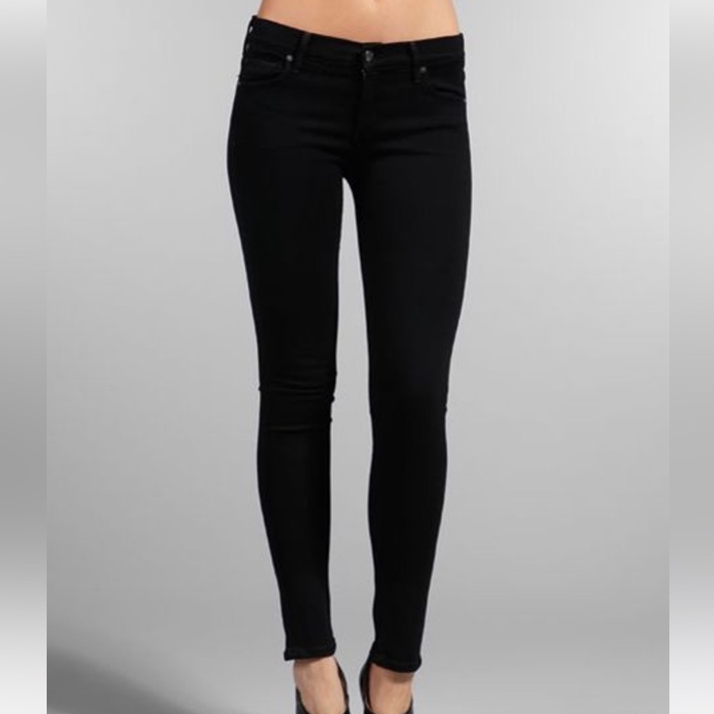 Citizens of Humanity black Avedon skinny slick jeans